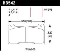 Hawk Performance - Hawk Performance kHB542E.600 Hawk Wilwood 7816 Blue 9012 Race Brake Pads - Image 3