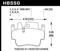 Hawk Performance - Hawk Performance kHB550B.634 Hawk 00-07 Porsche Boxster HPS 5.0 Front Brake Pads - Image 3