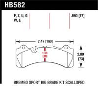 Hawk Performance kHB582E.660 Hawk Brembo Caliper Family M Blue 9012 Race Brake Pads