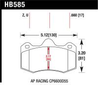 Hawk Performance - Hawk Performance kHB585Z.660 Hawk Performance Ceramic Street Brake Pads - Image 3