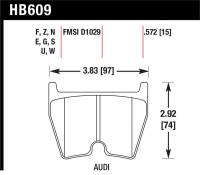 Hawk Performance kHB609U.572 Hawk 08-15 Audi R8 DTC-70 Race Front Brake Pads