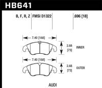 Hawk Performance kHB641B.696 Hawk 2009-2014 Audi A4 HPS 5.0 Front Brake Pads