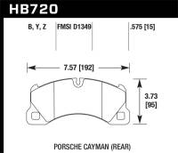 Hawk Performance kHB720B.575 Hawk 15-17 Porsche Cayenne Front HPS 5.0 Brake Pads