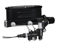 Wilwood 261-13270-BK Wilwood HV Tandem M/C Kit w L/H Bracket & Prop Valve - 1 1/8in Bore Black