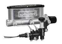 Wilwood 261-13270-P Wilwood HV Tandem M/C Kit w L/H Bracket & Prop Valve - 1 1/8in Bore Ball Burnished