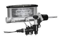 Wilwood 261-13271-P Wilwood HV Tandem M/C Kit w L/H Bracket & Prop Valve - 7/8in Bore Ball Burnished-W/Pushrod