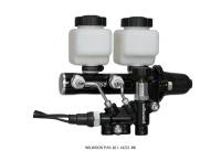 Wilwood 261-14251-BK Wilwood Tandem Remote M/C Kit w L/H Bracket & Prop Valve - 1in Bore Black