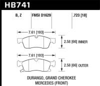 Hawk Performance kHB741B.723 Hawk 13-15 Mercedes-Benz GL350/450 12-15 ML350 2015 ML250 HPS 5.0 Front Brake Pads