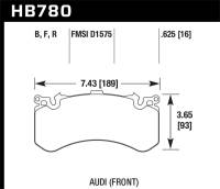 Hawk Performance kHB780N.625 Hawk 2018 Audi S6 Premium Plus/Prestige 4.0L / Audi S6 Prestige 4.0L HP+ Front Brake Pads