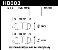 Hawk Performance kHB803D.639 Hawk 2015+ Ford Mustang GT 5.0L (Excluding GT350/GT350R/GT500) ER-1 Endurance Racing Rear Brake Pads