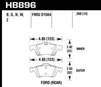 Hawk Performance kHB896N.568 Hawk 16-18 Ford Focus RS HP+ Street Rear Brake Pads