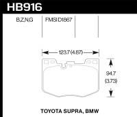 Hawk Performance kHB916Z.740 Hawk 2020 Toyota Supra / 19-20 BMW Z4 PC Street Front Brake Pads