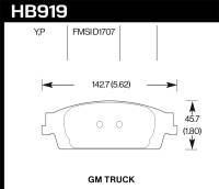 Hawk Performance kHB919Y.670 Hawk 14-18 Chevy Silverado Street LTS Rear Brake Pads