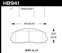 Hawk Performance kHB941Y.712 Hawk 2018 Jeep Wrangler Rubicon LTS Street Front Brake Pads
