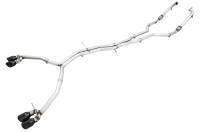 AWE Tuning 3010-43048 AWE Tuning Audi B9 S4 Track Edition Exhaust - Non-Resonated (Black 102mm Tips)