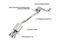 AWE Tuning 3015-22062 AWE Tuning Mk5 Jetta 2.0T - GLI Touring Edition Exhaust - Polished Silver Tips