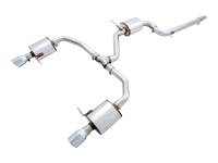 AWE Tuning 3015-22070 AWE Tuning 18-21 Volkswagen Jetta GLI Mk7 Touring Exhaust - Chrome Silver Tips (Fits High-Flow DP)