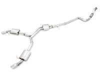 AWE Tuning 3015-32078 AWE Tuning Audi B9 A4 Touring Edition Exhaust Dual Outlet - Chrome Silver Tips (Includes DP)