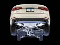 AWE Tuning - AWE Tuning 3015-32078 AWE Tuning Audi B9 A4 Touring Edition Exhaust Dual Outlet - Chrome Silver Tips (Includes DP) - Image 2
