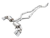 AWE Tuning 3015-42150 AWE Tuning 2019+ BMW M340i (G20) Resonated Touring Edition Exhaust - Quad Chrome Silver Tips