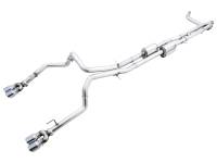 AWE Tuning 3015-42284 AWE Tuning 22-23 GMC Sierra 1500 AT4X 6.2L 0FG Catback Split Dual (Flat Bumper) - Chrome Silver Tips