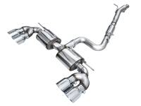 AWE Tuning 3015-42658 AWE Tuning MK8 Volkswagen Golf R 3in Touring Edition Quad Exhaust - Chrome Silver Tips