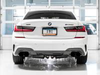 AWE Tuning - AWE Tuning 3015-43158 AWE Tuning 2019+ BMW M340i (G20) Resonated Touring Edition Exhaust - Quad Diamond Black Tips - Image 2