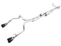 AWE Tuning 3015-43284 AWE Tuning 22-23 GMC Sierra 1500 AT4X 6.2L 0FG Catback Split Dual (Flat Bumper) - Diamond Black Tips