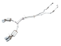 AWE Tuning 3020-42056 AWE Tuning Audi B9 S5 Sportback Touring Edition Exhaust - Non-Resonated (Silver 102mm Tips)