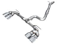 AWE Tuning 3020-42658 AWE Tuning MK8 Volkswagen Golf R 3in Track Edition Quad Exhaust - Chrome Silver Tips