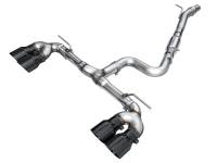 AWE Tuning 3020-43658 AWE Tuning MK8 Volkswagen Golf R 3in Track Edition Quad Exhaust - Diamond Black Tips