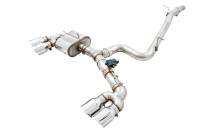 AWE Tuning 3025-42064 AWE Tuning Mk7 Golf R SwitchPath Exhaust w/Chrome Silver Tips 102mm