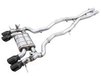 AWE Tuning 3025-42480 AWE Tuning SwitchPath Cat-Back Exhaust for BMW G8X M3/M4 - Diamond Black Tips