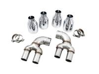 AWE Tuning 3810-42018 AWE Tuning 2019+ BMW M340i (G20) OE-Config-To-Quad Tip Conversion Kit - Chrome Silver Tip