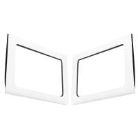 DEI 50151 DEI 11-18 Jeep Wrangler JK 4-Door Boom Mat Rear Side Window Trim - 2 Piece - White