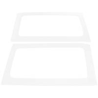 DEI 50154 DEI 11-18 Jeep Wrangler JK 2-Door Boom Mat Rear Side Window Trim - 2 Piece - White