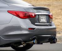 HKS 32009-KN001 HKS Infiniti Q50 Hybrid VQ37 Dual Hi-Power Titanium Tip Catback Exhaust