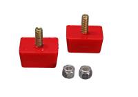 Energy Suspension 9.9118R Energy Suspension Univ Red 7/8in H x 1-7/8in L x 1-3/8in W Low Profile Rectangular Bump Stops (2 ea)
