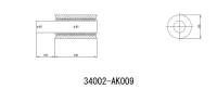 HKS 34002-AK009 HKS UNIVERSAL EX H/M SUS 130-65 w/o tail (MOQ: 8pcs)