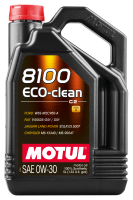 Motul 102889 Motul 5L Synthetic Engine Oil 8100 0W30 4x5L ECO-CLEAN  ACEA C2 API SM ST.JLR 03.5007