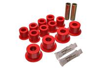 Energy Suspension 9.9528R Energy Suspension Polyurethane Pad Set - 2-9/32in OD x 7/16in Hole ID x 1/2in Height - Round Red