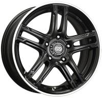 Enkei 434-570-6538BKM Enkei FD-05 15x7 5X114.3 38mm Offset 72.62 Bore Dia Black Machined Wheel