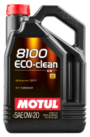 Motul 108862 Motul 5L Synthetic Engine Oil 8100 0W20 Eco-Clean