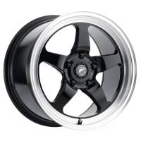 Forgestar F091B0067P50 Forgestar D5 Drag 15x10 / 5x114.3 BP / ET50 / 7.5in BS Gloss Black Wheel