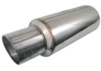 Injen SES225C Injen 2 3/8 Universal Muffler w/Stainless Steel resonated rolled tip (Injen embossed logo)