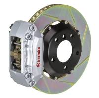 Brembo 1A2.6014A3 Brembo 03-08 Tiburon Front GT BBK 4 Piston Cast 2pc 328x28 2pc Rotor Slotted Type-1-Silver