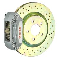 Brembo 1A4.3002A3 Brembo 12-19 Fiat 500 Pop/Abarth Front GT BBK 4 Piston Cast 2pc 28 5x28 1pc Rotor Drilled-Silver