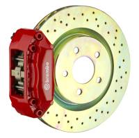 Brembo 1A4.6003A2 Brembo 87-91 M3 (E30) Front GT BBK 4 Piston Cast 2pc 330x28 1pc Rotor Drilled-Red