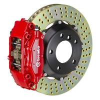 Brembo 1C1.6001A2 Brembo 02-06 Mini Cooper Front GT BBK 4 Piston Cast 2pc 320x28 2pc Rotor Drilled-Red