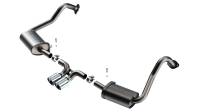 Borla 140817 Borla 17-22 Porsche Cayman/Boxster 718 2.0L 4 Cyl. AT/MT RWD 2DR 2.25in S-Type Exhaust - Fits 2017-2025 Porsche 718 Boxster, 718 Cayman